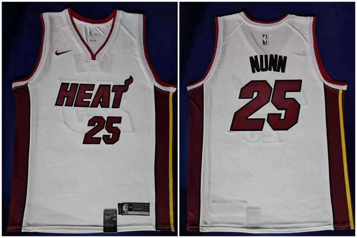 Heat 25 Kendrick Nunn White Nike Swingman Jersey,We sell and wholesale Heat 25 Kendrick Nunn White Nike Swingman Jersey on line form chian!